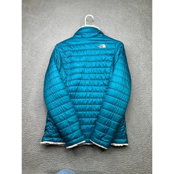 The north face puffer reversible girls Jacket deep lagoon size xl - Picture 8 of 9